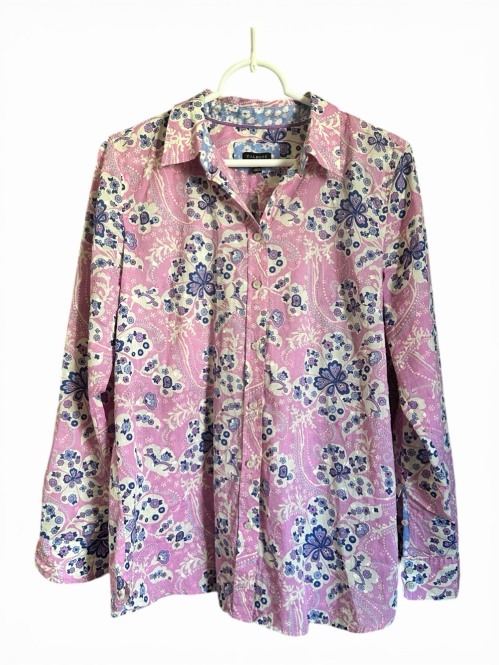 Talbots Floral Button-Down Shirt 🌸 Lightweight & Breezy Size M – Great Condition